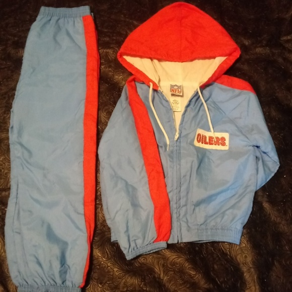 Vintage Houston Oilers Toddler Windbreaker Suit